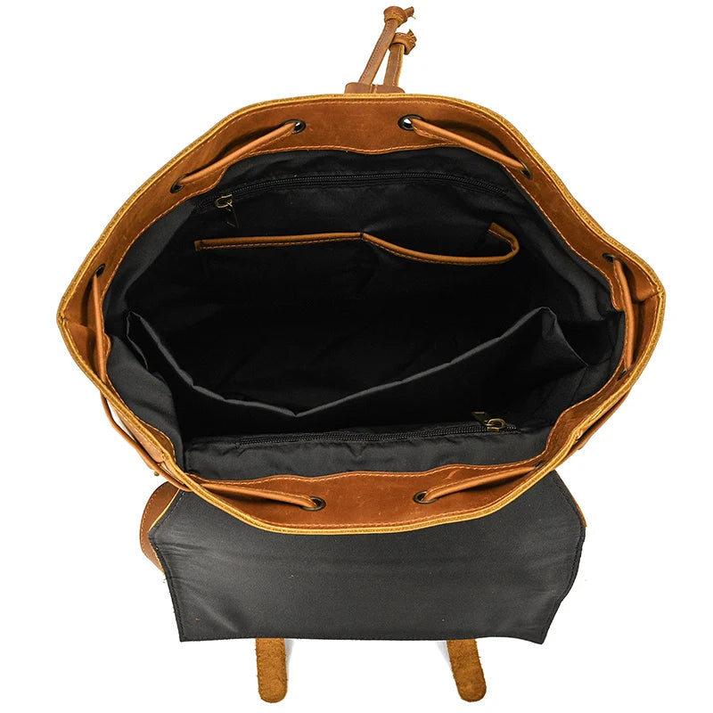 Mochila Executiva em Couro Legítimo Marrom Claro