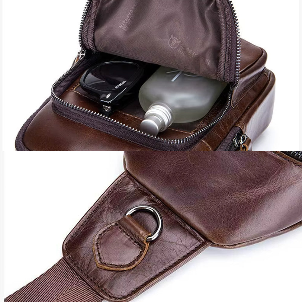 Bolsa de Ombro Masculina Couro Legítimo