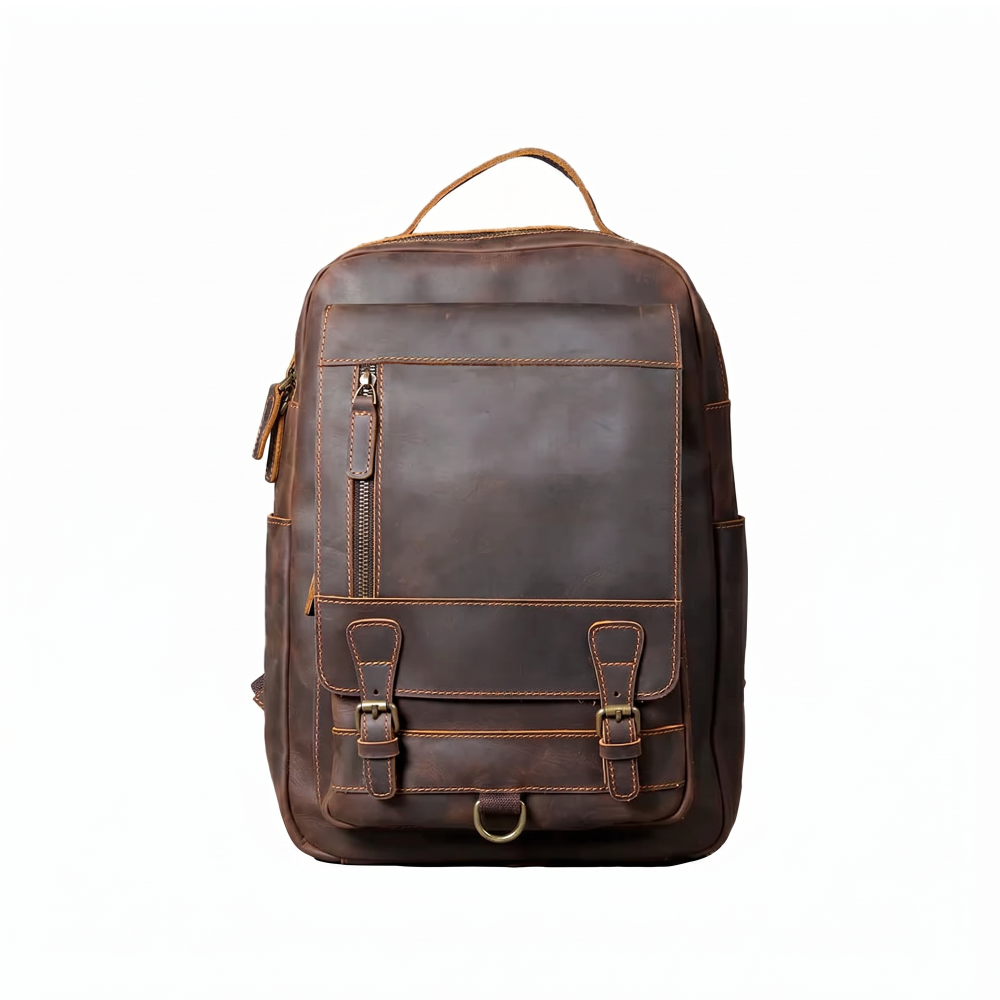 Mochila Executiva em Couro Legítimo para Notebook 15.6