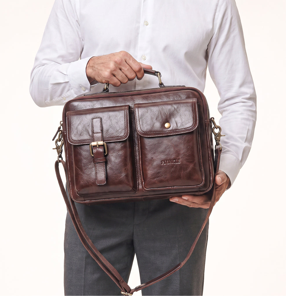 Maleta Executiva Masculina em Couro Vegano Premium