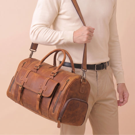 Mala Bolsa de Couro Legítimo Nobre