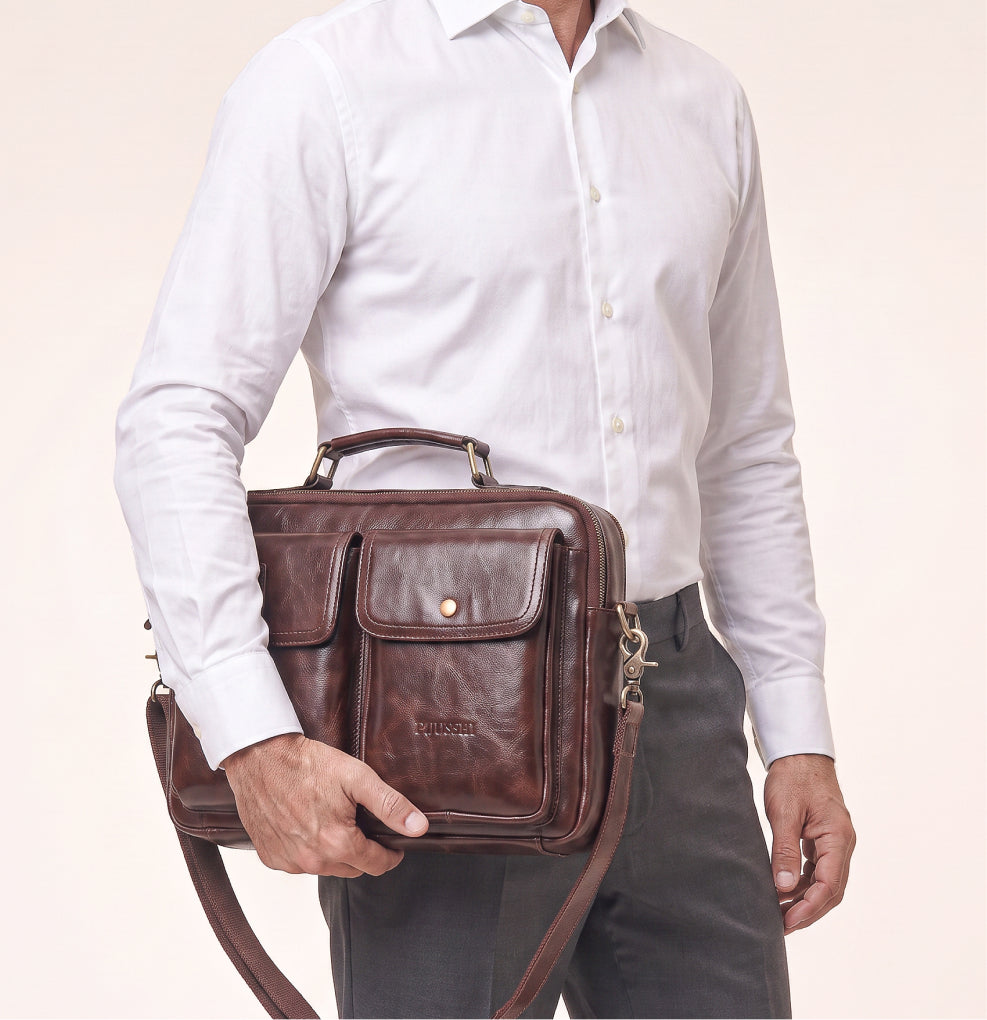 Maleta Executiva Masculina em Couro Vegano Premium
