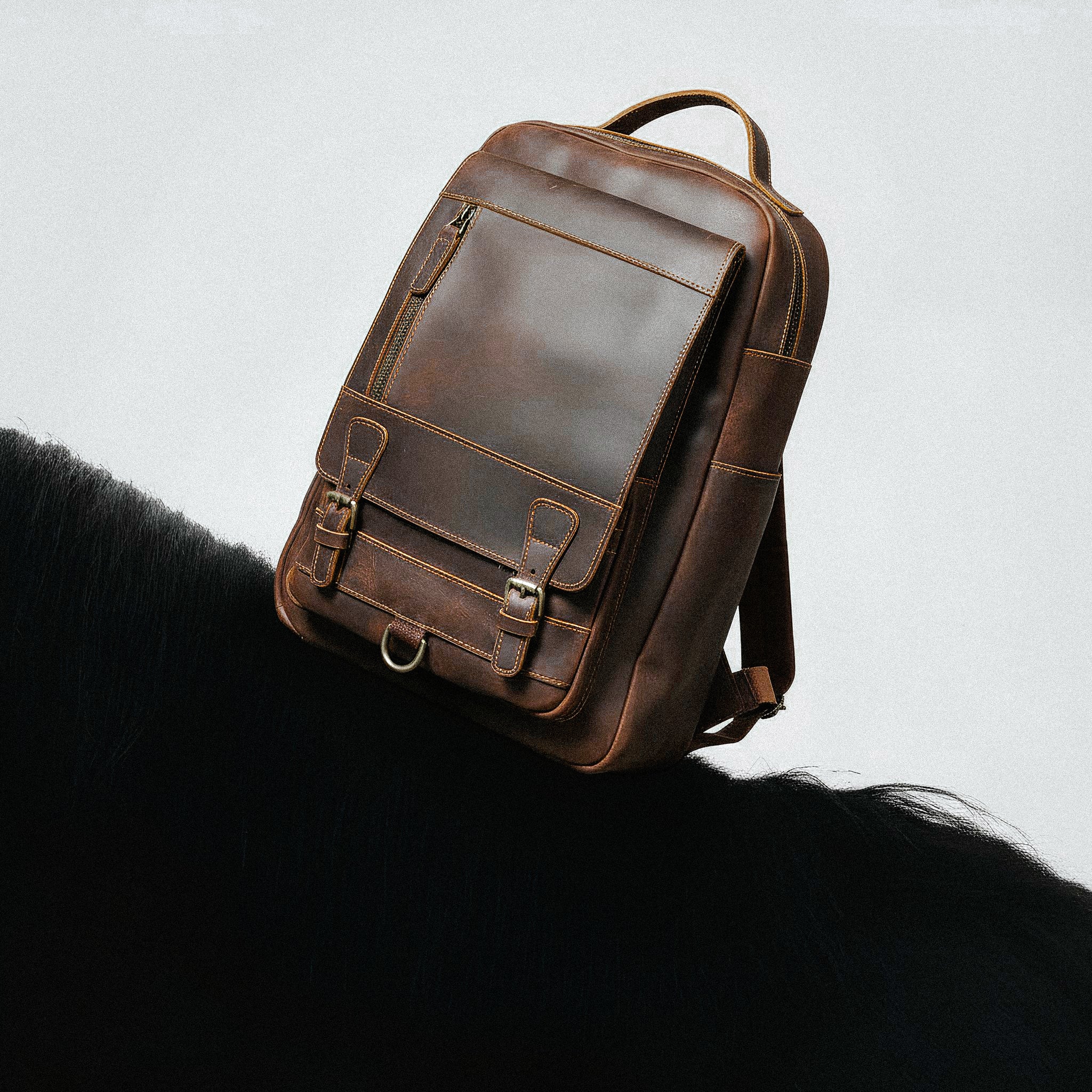 Mochila Executiva de Couro Legítimo Vulcan