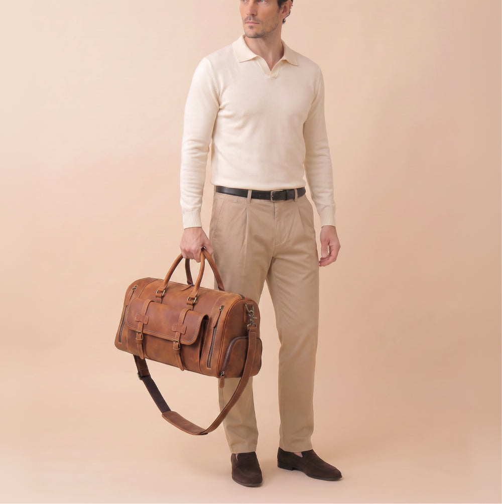 Mala Bolsa de Couro Legítimo Nobre