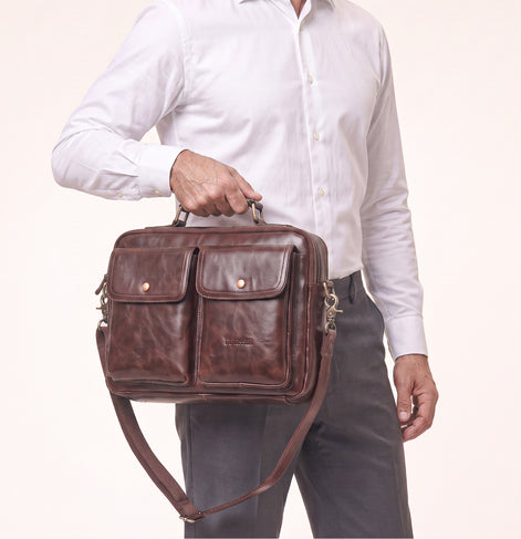 Maleta Executiva Masculina em Couro Vegano Premium