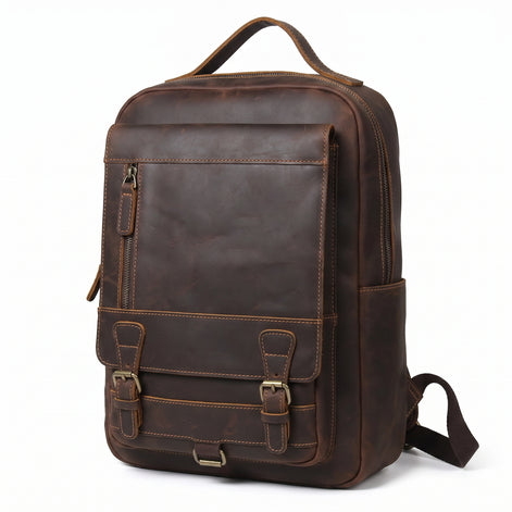 Mochila Executiva em Couro Legítimo para Notebook 15.6