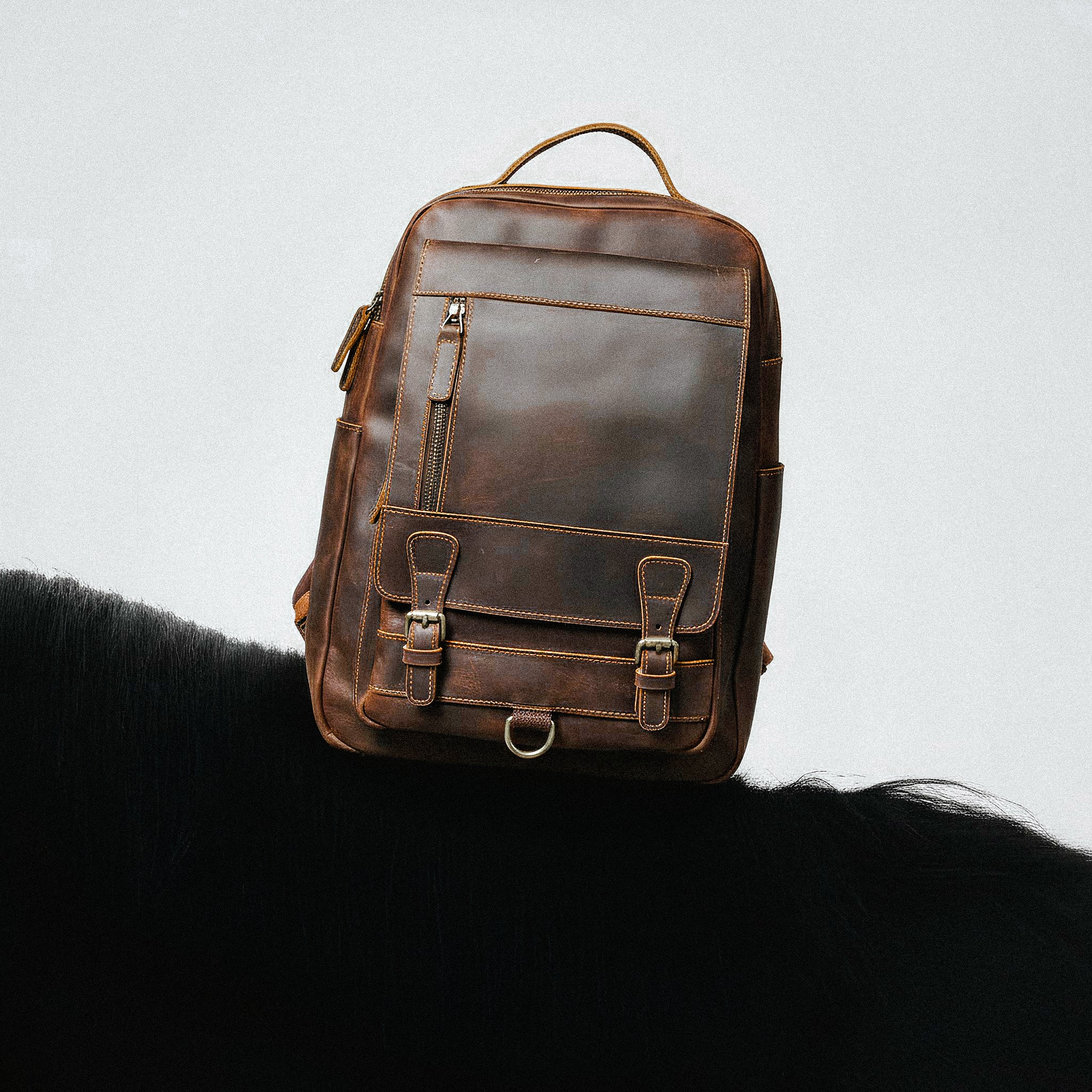 Mochila Executiva de Couro Legítimo Vulcan