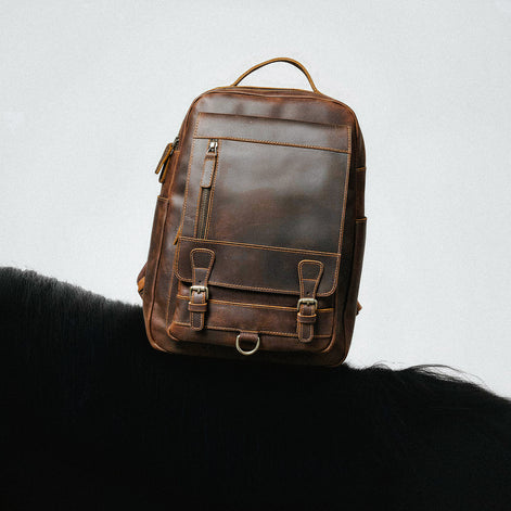 Mochila Executiva de Couro Legítimo Vulcan