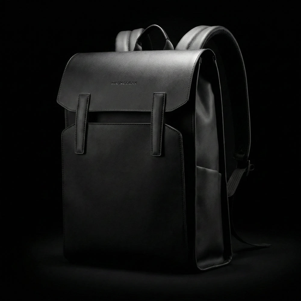 Mochila de Couro Impermeável com 15,6 polegadas