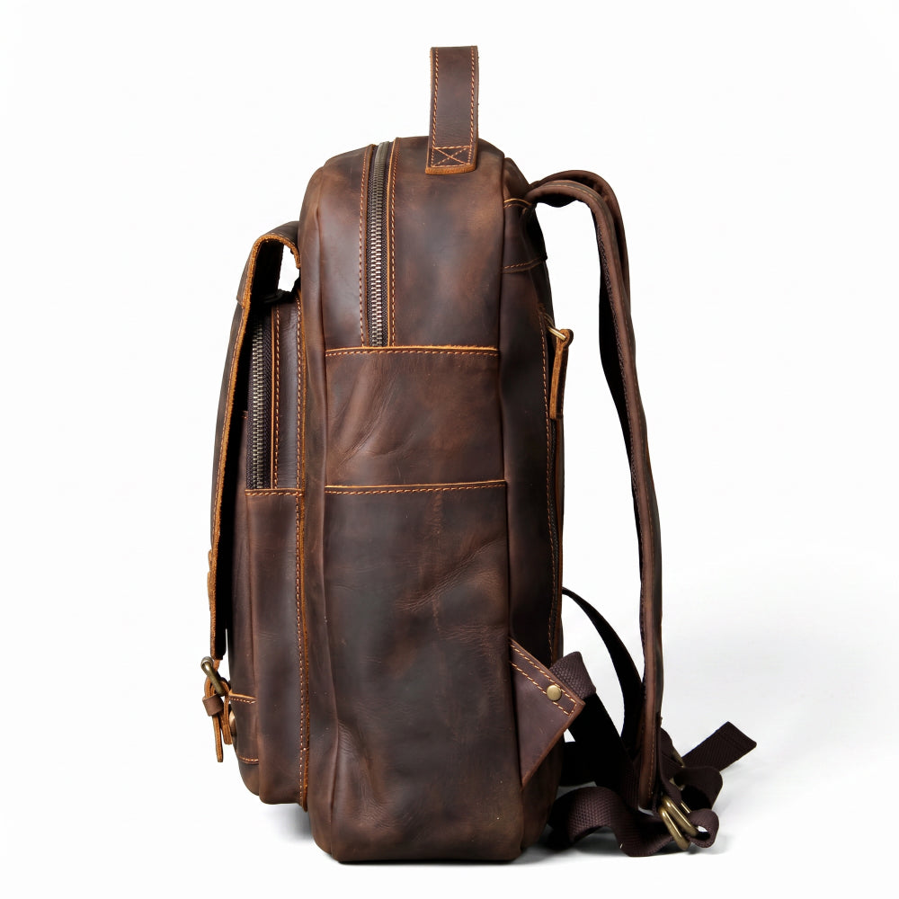 Mochila Executiva em Couro Legítimo para Notebook 15.6