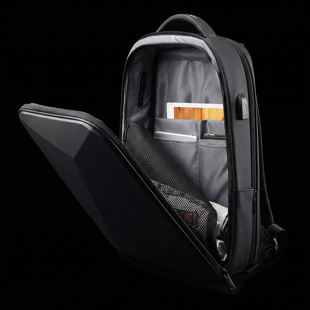 Mochila AntiFurto Impermeável Porta USB Expansível 20L a 35L