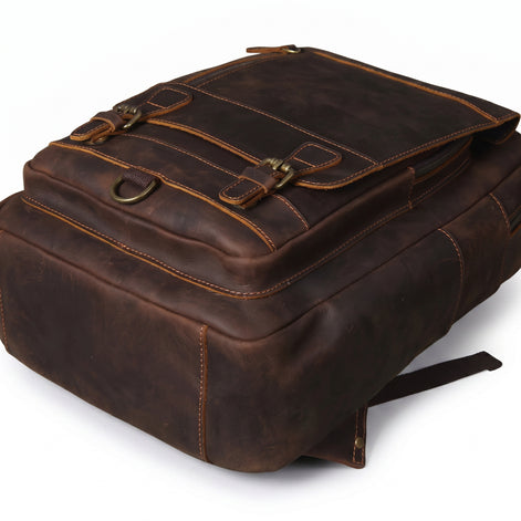 Mochila Executiva em Couro Legítimo para Notebook 15.6