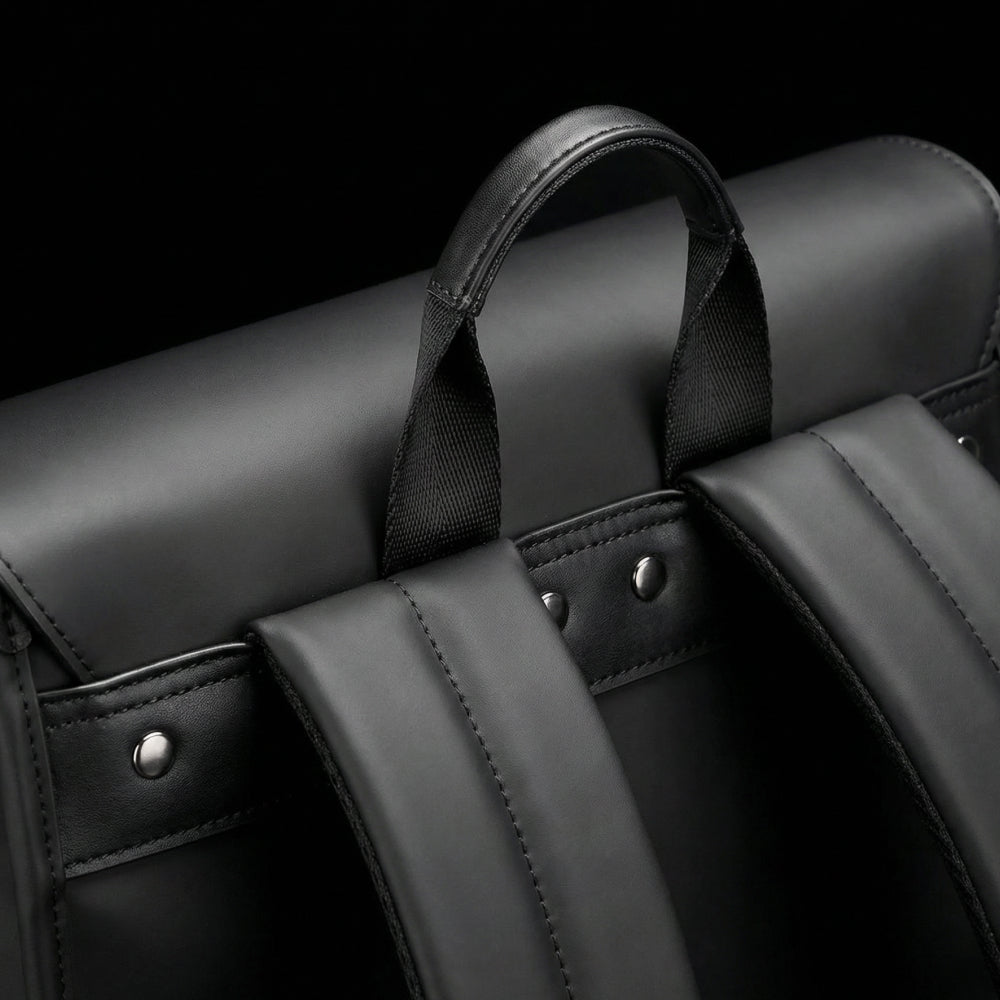 Mochila de Couro Impermeável com 15,6 polegadas