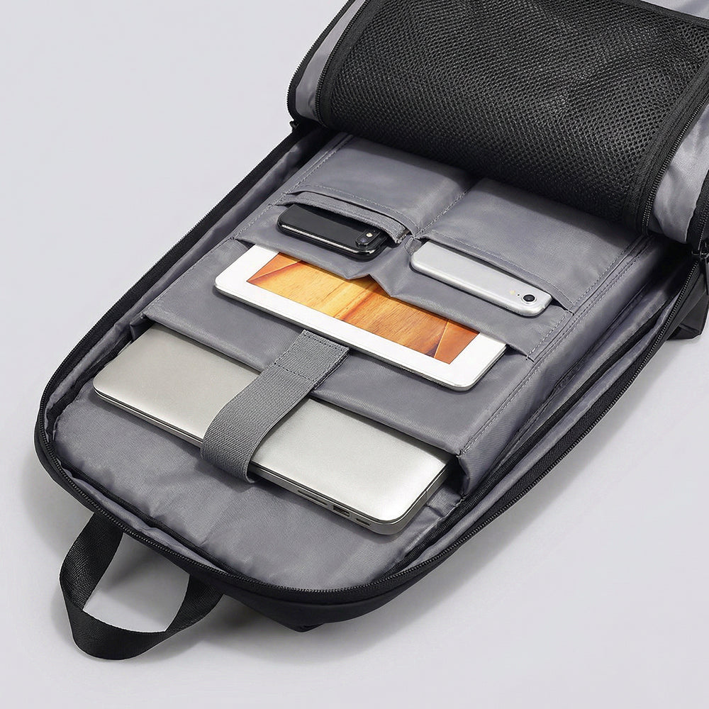 Mochila AntiFurto Impermeável Porta USB Expansível 20L a 35L