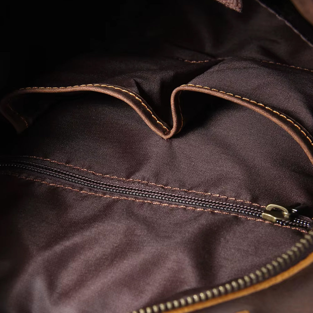 Mochila Executiva em Couro Legítimo para Notebook 15.6