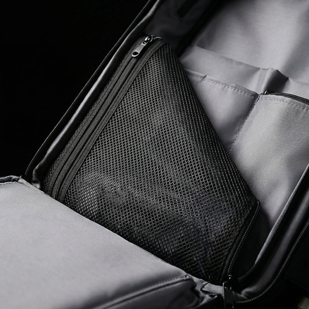 Mochila AntiFurto Impermeável Porta USB Expansível 20L a 35L