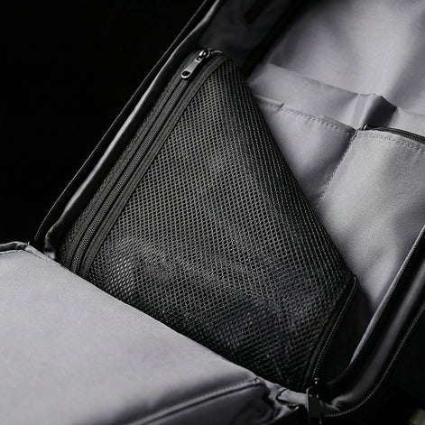 Mochila AntiFurto Impermeável Porta USB Expansível 20L a 35L