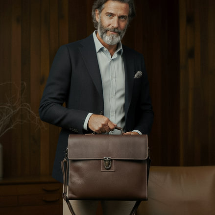 Maleta Executiva Empresarial Couro Legítimo Hephaestus Hermes