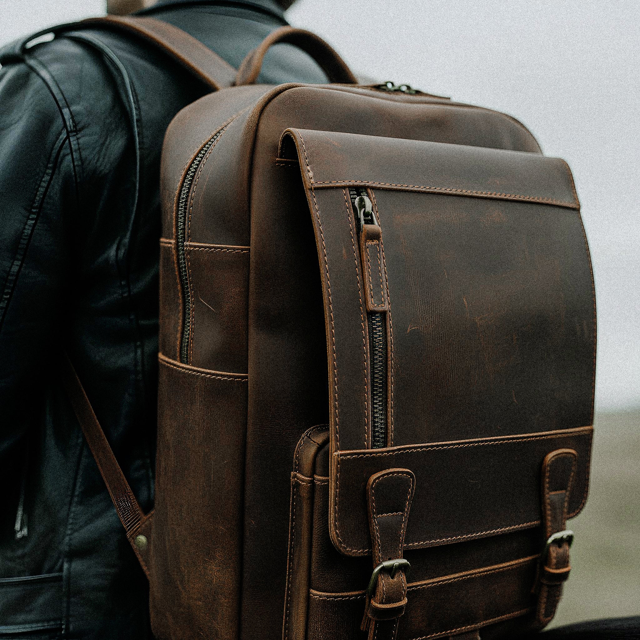 Mochila Executiva de Couro Legítimo Vulcan