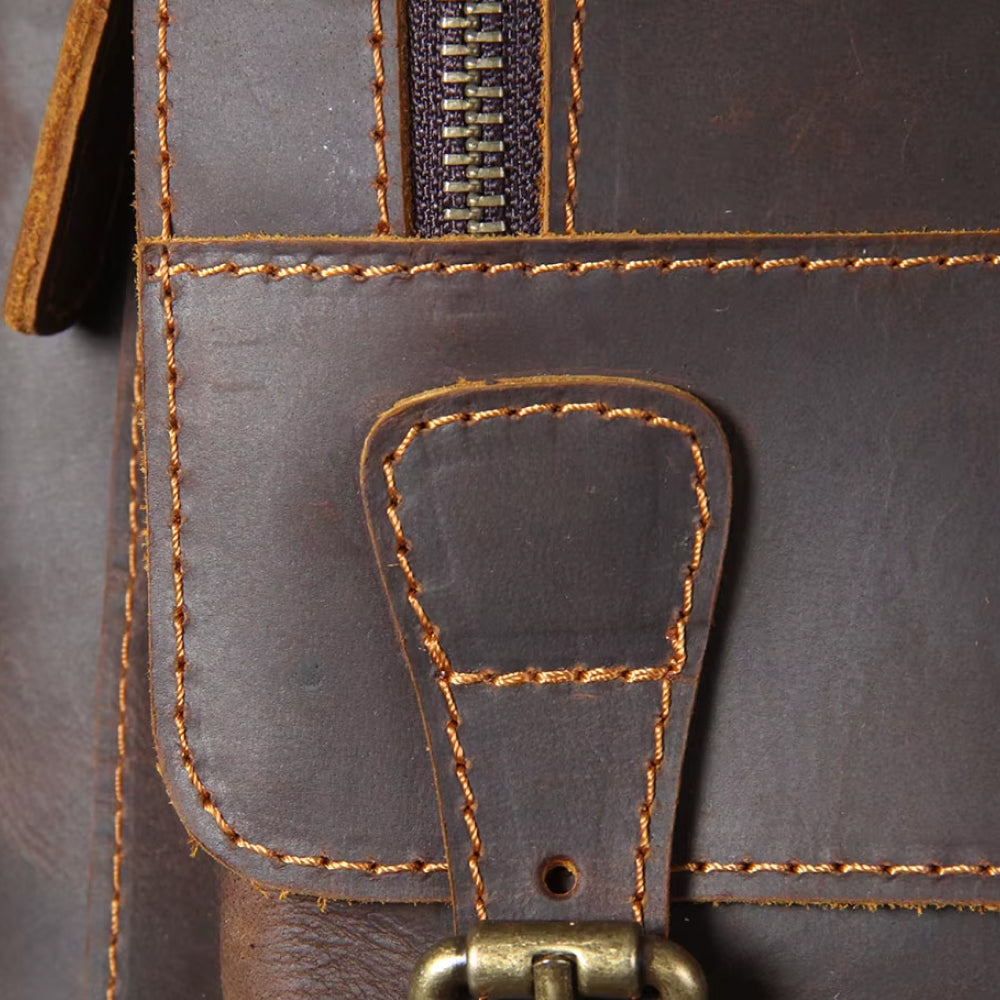 Mochila Executiva em Couro Legítimo para Notebook 15.6