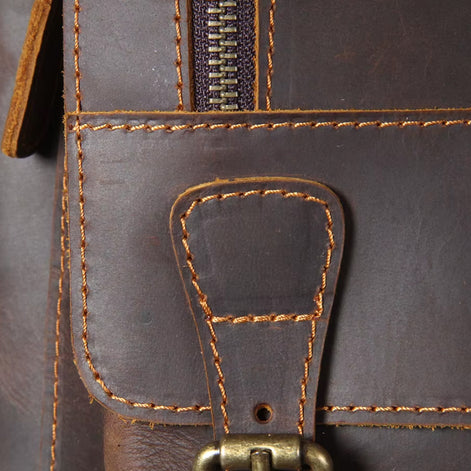 Mochila Executiva em Couro Legítimo para Notebook 15.6