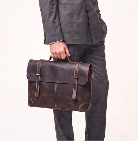 Maleta Executiva Empresarial de Couro Legítimo Masculina