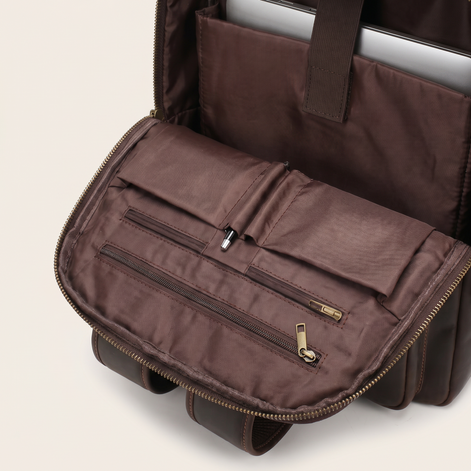 Mochila de Couro Legítimo Masculina para Notebook Vintage