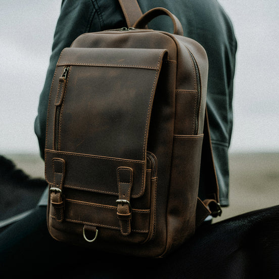 Mochila Executiva de Couro Legítimo Vulcan