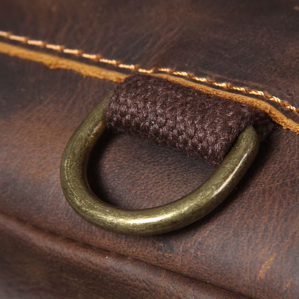 Mochila Executiva em Couro Legítimo para Notebook 15.6