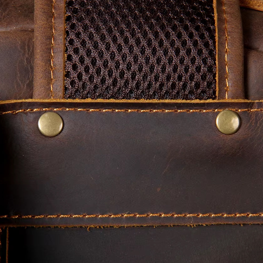 Mochila Executiva em Couro Legítimo para Notebook 15.6