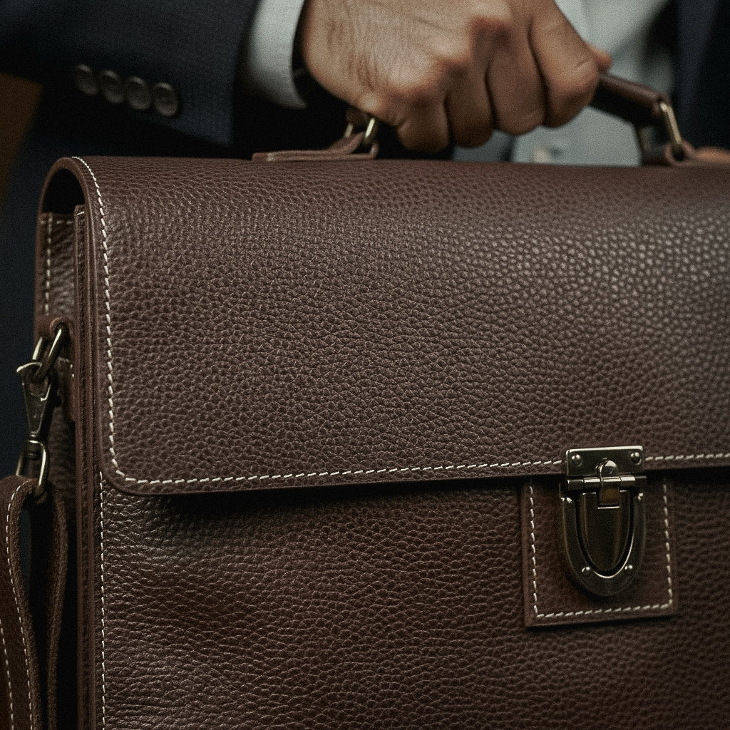 Maleta Executiva Empresarial Couro Legítimo Hephaestus Hermes