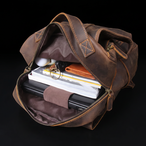 Mochila Executiva em Couro Legítimo para Notebook 15.6