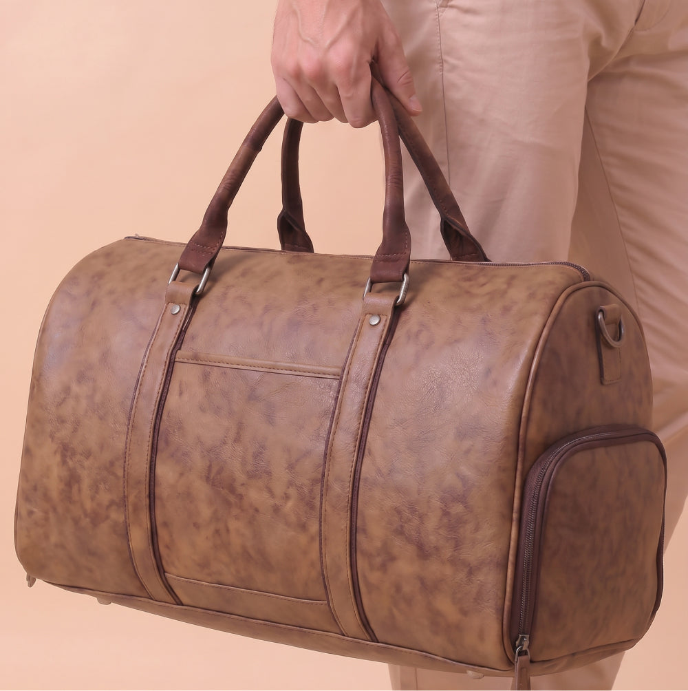 Mala Executiva 35L em Couro Vegano Premium Marrom