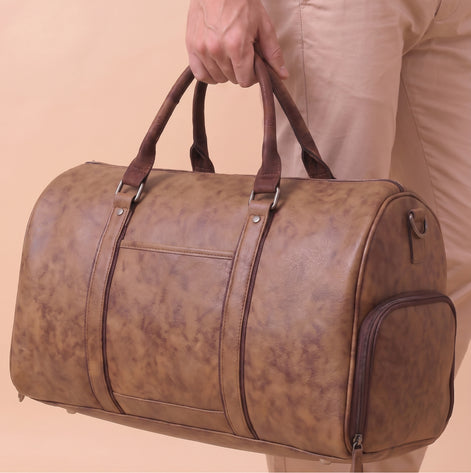 Mala Executiva 35L em Couro Vegano Premium Marrom