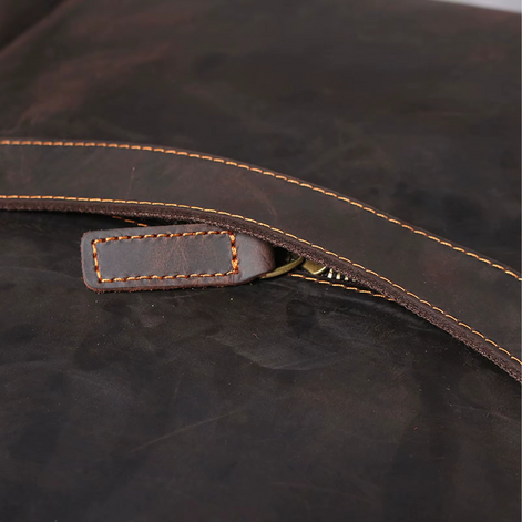 Mochila de Couro Legítimo Masculina para Notebook Vintage