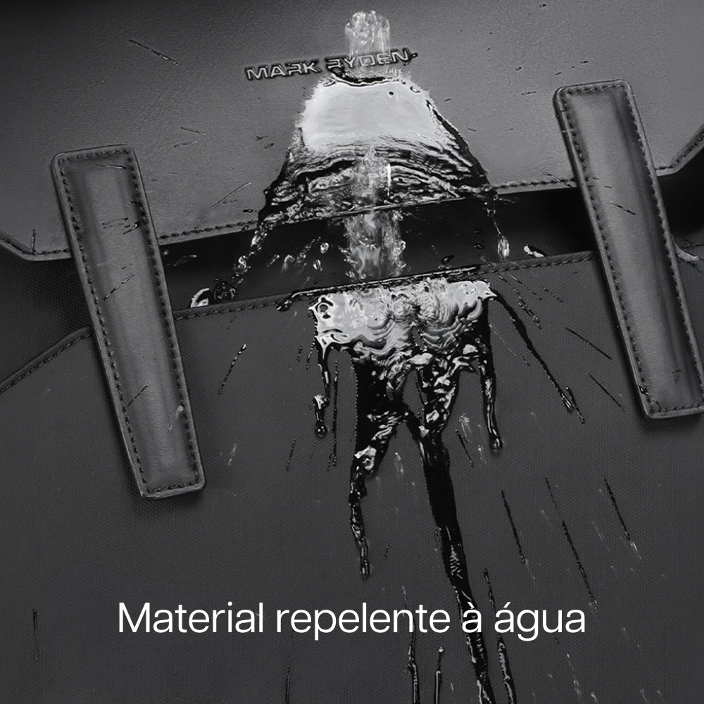 Mochila de Couro Impermeável com 15,6 polegadas