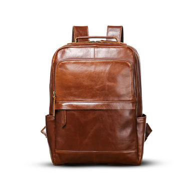 Mochila Executiva em Couro Legítimo Compacta Marrom