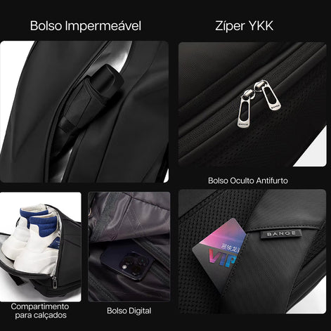 Mochila AntiFurto Multifuncional para Notebook 15.6 e Porta Calçados