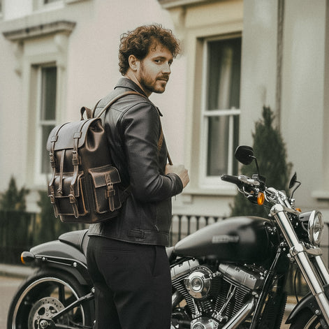 Mochila Couro Legítimo Executiva Escuro