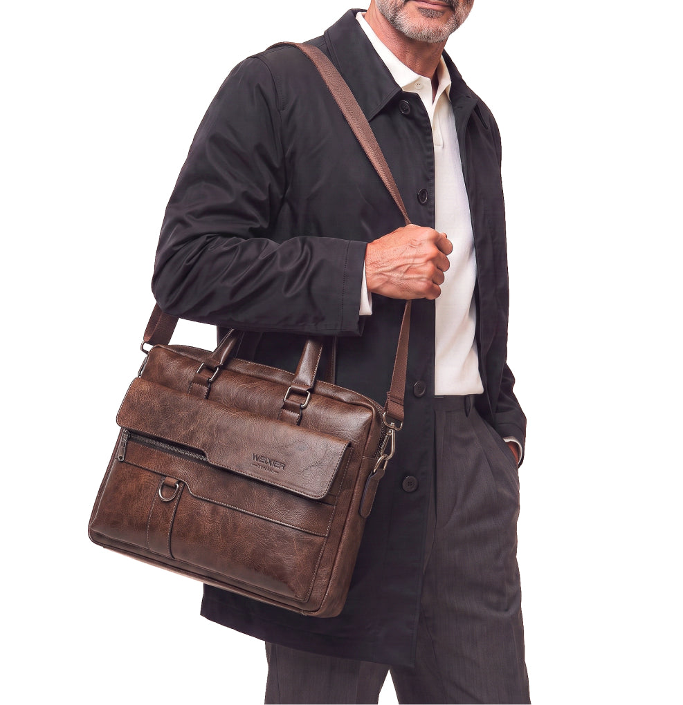 Maleta Empresarial Masculina em Couro