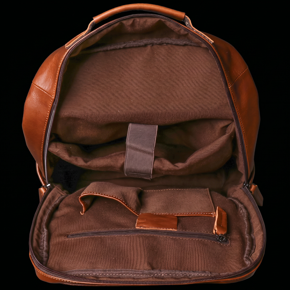 Mochila Executiva em Couro Legítimo Compacta Marrom
