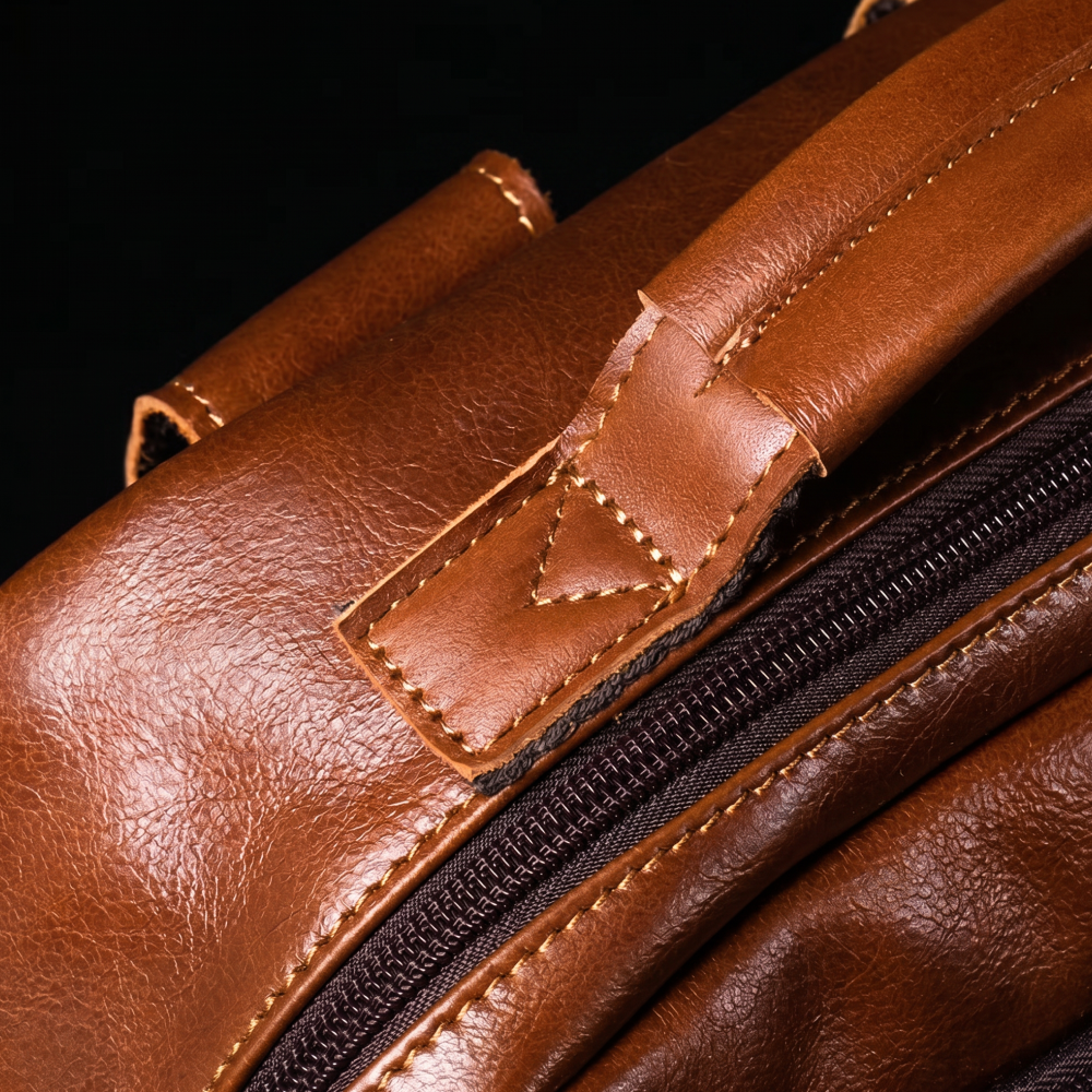 Mochila Executiva em Couro Legítimo Compacta Marrom