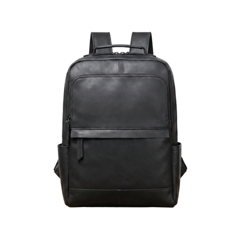 Mochila Executiva em Couro Legítimo Compacta Preto