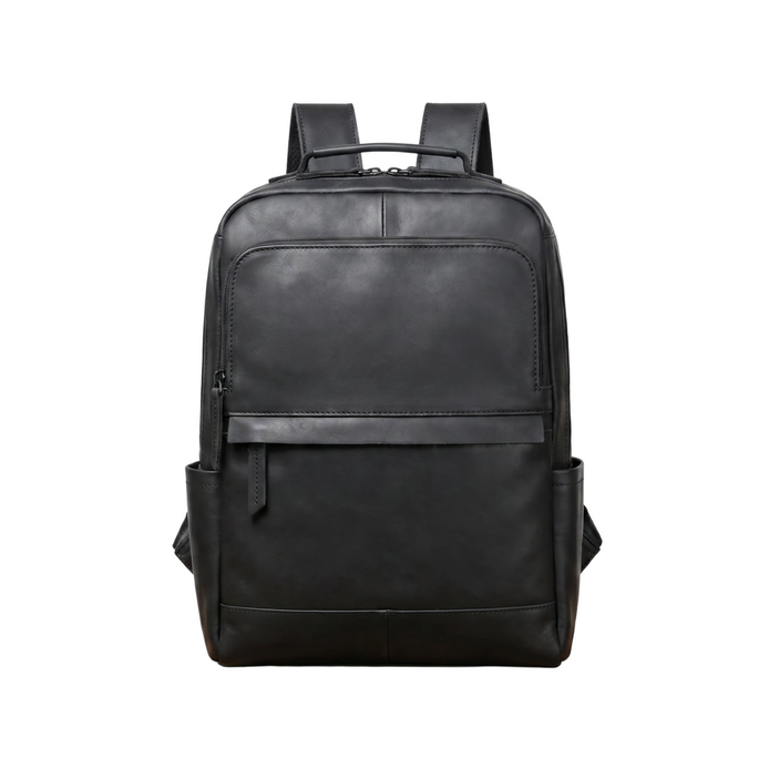 Mochila Executiva em Couro Legítimo Compacta Preto