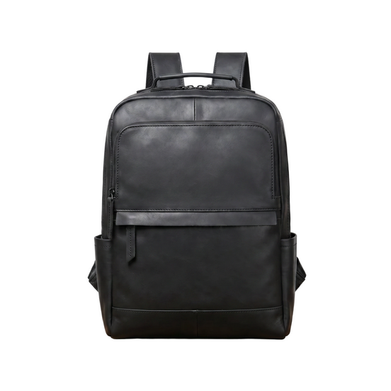 Mochila Executiva em Couro Legítimo Compacta Preto