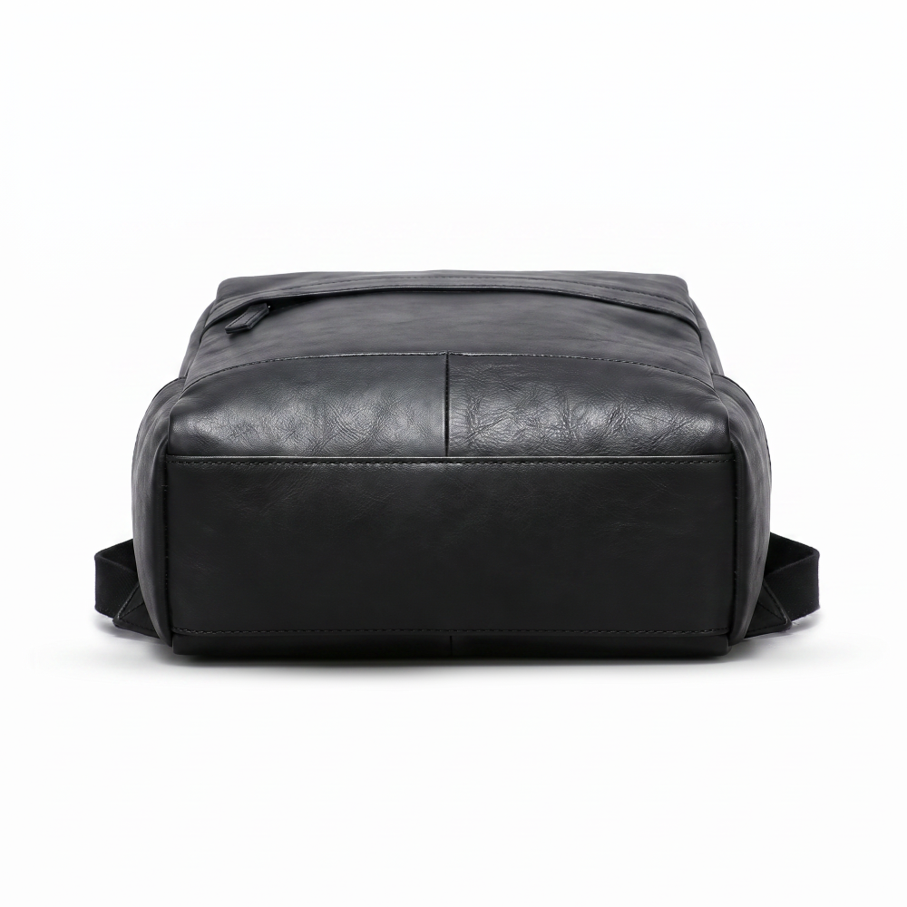 Mochila Executiva em Couro Legítimo Compacta Preto