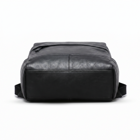 Mochila Executiva em Couro Legítimo Compacta Preto