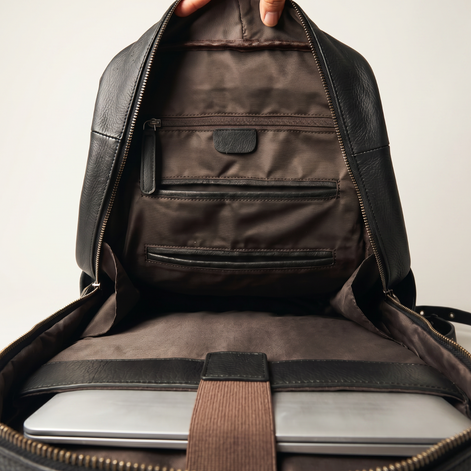 Mochila de Couro Legítimo Masculina Full Grain Premium