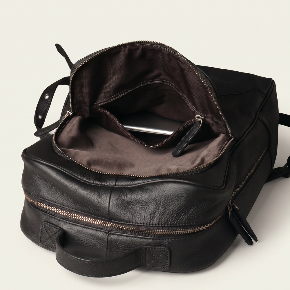 Mochila de Couro Legítimo Masculina Full Grain Premium