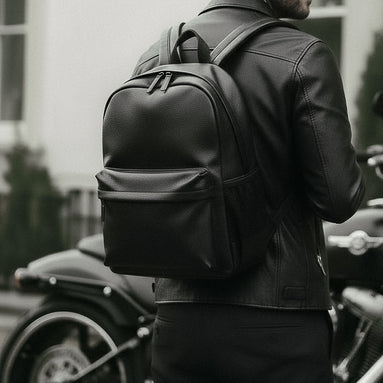 Mochila Executiva Masculina de Couro Preto